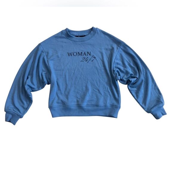 NWOT Victoria's Secret Women 24/7 Stretch Fleece Crewneck Top Size XS -Oversized - Picture 6 of 10